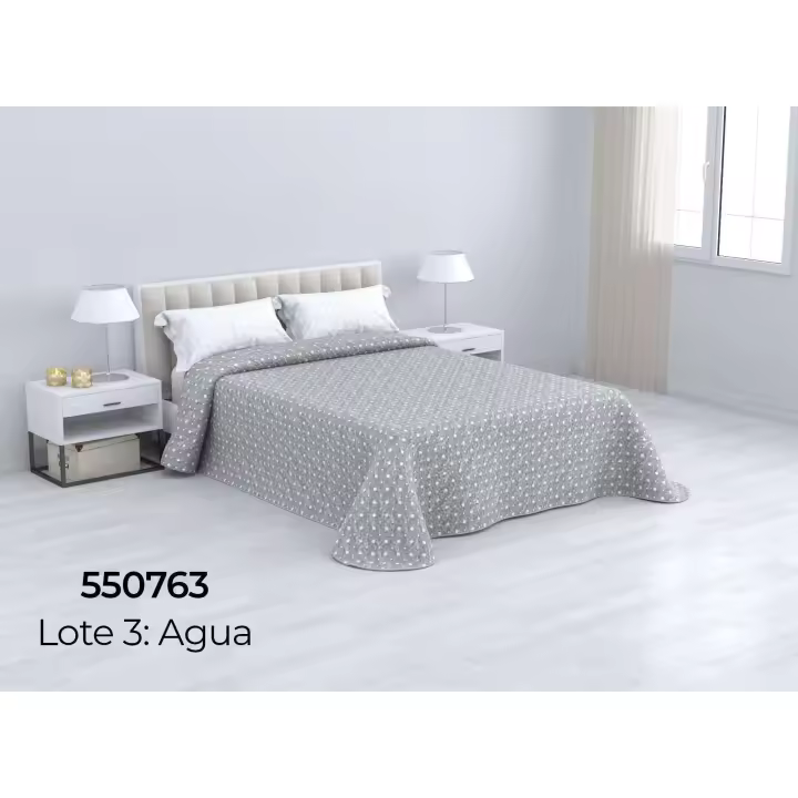 Colcha Bouti Reversible Estampada. Fina y Ligera. Extra Suave. Cama de 90,105, 135, 150. Ideal para Primavera y Verano. 100% Poliéster, Relleno Fibra Hueca. NO INCLUYE FUNDAS DE COJÍN. - 1