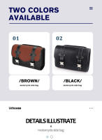 Bolsa De Herramientas Para Motocicleta ADNOH Rebel 250 500 1100 300 W400 W650 XL883L SR400 Estuche Lateral Retro PU - details 1