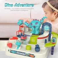 Juguetes Parking Dinosaurio, Coche de Juguete Adventure Track Juguetes para Niños y Niñas, Juegos Interactivos, Parque de Dinosaurio, Juego de coche de Vehículo Tren, Niños y Niños Pequeños - details 3