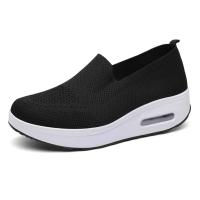 Zapatillas De Mujer Moda Verano Plataforma Sólida Color Flat Zapatos Casuales Transpirables Tacón Medio Para Caminar - details 9