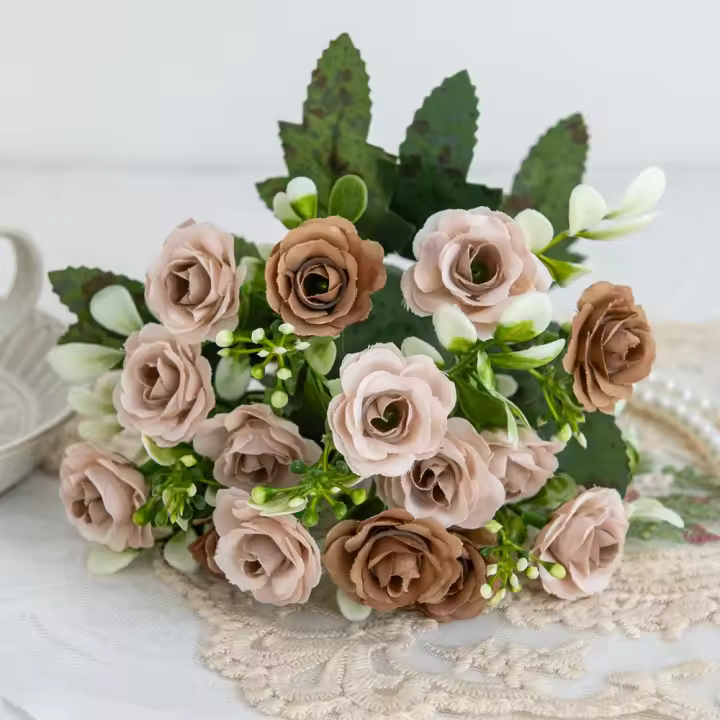 1pc Rosa De Seda Artificial Para Boda Decoración De Hogar Jardín Arco De Navidad Regalo DIY Venta Caliente De Flores Artificiales - 1
