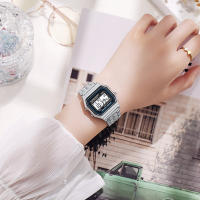 Reloj Digital Elegante Para Mujer En Oro Y Plata De Acero Inoxidable Reloj De Pulsera Electrónico Para Negocios Y Hombres - details 10