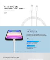 Cable De Carga Rápida USB C a Lightning Para iPhone 14 13 12 11 pro Max XS XR iPad Xiaomi PD 27W/20W Tipo C a Lámpara Data Compatible Con iPhone SE 2020 11/11 Pro/11 pro Max/X/XS/XR/XS Max - details 0