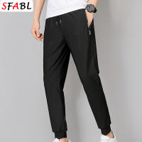 Pantalones Casuales Para Hombre Verano Transpirables Ligeros Para Gimnasio Fitness Running Senderismo Camping Deportes Talla Media Estilo Recto Color Negro Gris Oscuro - details 1