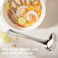 Cucharón para sopa, cucharón para salsa de acero inoxidable, cucharón 【2 piezas】Cucharón para sopa, cucharón para salsa para uso diario, cucharón para sopa para banquetes, cocinas pequeñas - 20 x 7,4 cm - details 2
