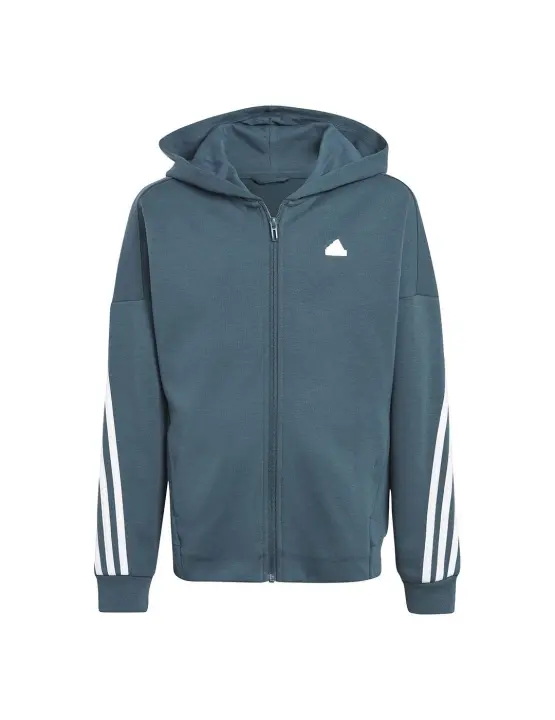 Adidas Sudadera Niño Fi 3S Azul con Capucha y Bolsillos - 1