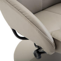 Sillón TV reclinable giratorio 360 ° con reposapiés Gris, L 78 × A 71 × A 101 cm, Cómodo Sillón de Salón - details 5