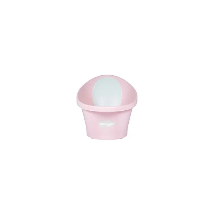 Bañera bebe ergonómica rosa  con respaldo blanco  Shnuggle - 1