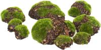6 Pcs De Piedras De Moss Artificial Grandes Bolas Verdes Falsas Para Decoración De Jardín Arreglos Florales Y Plantas En Macetas (3 Tamaños) - details 0