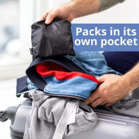 Funda de almohada de viaje rellenable para el cuello, funda de almohada portátil, bolsa de almacenamiento, cojín de avión, almohada de viaje con relleno automático - details 1