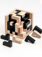 Juguete Educativo De Madera 3D IQ Puzzle 54 Piezas Forma TH Juego Inteligente Para Enthusiasts De Los Rompecabezas - details 3