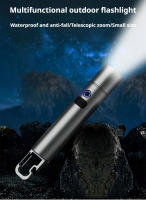 Lámpara De Mano Multifuncional Recargable USB Con Lente Zoom Telescópico Luz Blanca Laser De Alta Potencia Para Exteriores Resistente Al Agua Con Batería De Aluminio - details 1