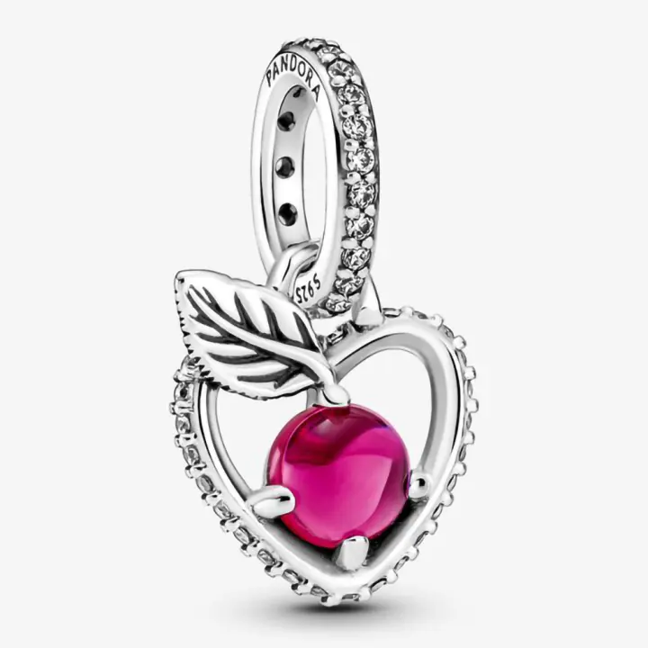 Pandora Charm de Colgante en Plata de Ley Colgante Manzana "Blancanieves" 399553C01，Incluye Caja Original - 1