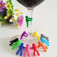24pcs Marcadores De Vidrio Resistente Al Agua Con Identificadores Multicolor Para Fiestas Encantos De Vino Con Bandeja Adhesivos Para Bebidas - details 5