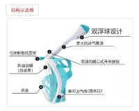 Máscara de buceo para adultos y niños, cara completa, transpirable, snorkel, equipo de natación para miopía, gafas respiradoras secas completas subacuáticas - details 10