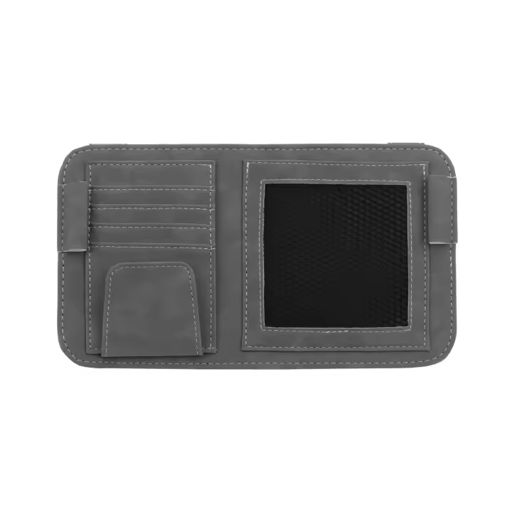Nueva Organizador De Gafas De Sol Para Coche En Cuero Sintético Multifuncional Almacenamiento De Visera Pochette Porta Tarjetas - 1