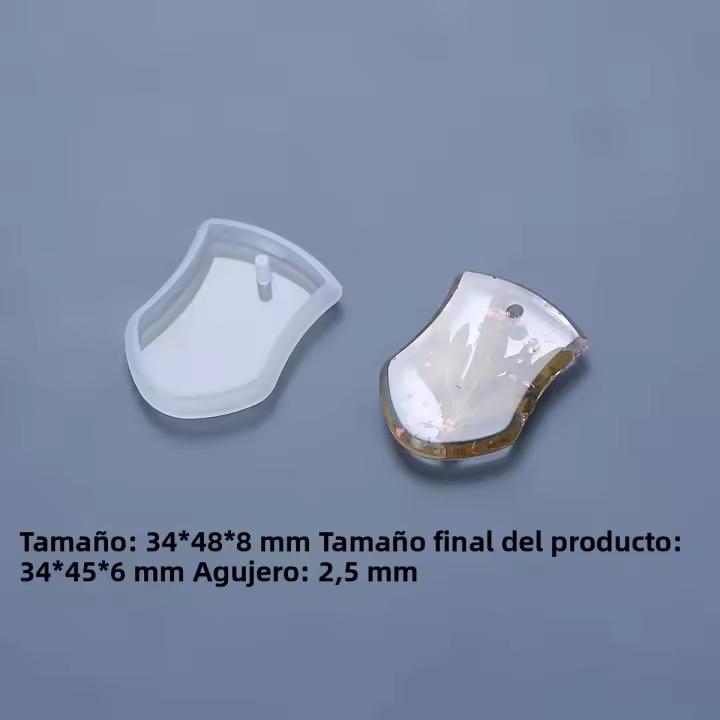 Molde De Silicona Para Colgante De Llave De Cristal Epoxy Resina UV Formas Geométricas DIY Suministros Para Joyería - 1