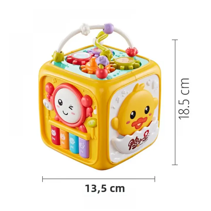 Batería De Mano Hexagonal Juguete Montessori Para Niños Patrón Lindo Instrumento Musical De Aprendizaje Temprano Para Bebés - 1