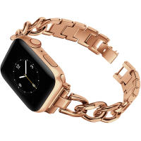 Cadena De Denim Para Muñeca De Metal Compatible Con Apple Watch Para Hombres Y Mujeres Reemplazo De Correa De 21cm - details 5