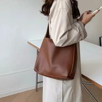Bolso De Hombro Para Mujer Estilo Minimalista Y Moda En PU Cuero Sólido Bolso Cruzado Versátil Para El Trabajo Con Cierre Hasp - details 8