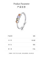 Zenyth-Anillo de conexión de Corazón de Amor colorido para Mujer, de Plata de Ley 925, Amulet de Fashion, temperament, elegant para Pareja gift - details 3