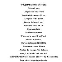 Navaja CUDEMAN Campera 443-R  Hoja 9 Cm. Acero 420 Estamina Roja - details 0