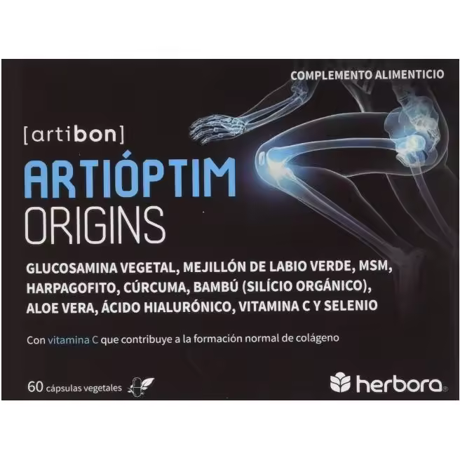 Herbora - ARTIOPTIM ORIGINS 60 cápsulas - Contribuye a mantener las articulaciones en condiciones normales. - 1