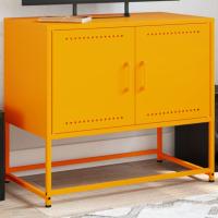 vidaXL Mueble para TV de acero oliva 68,5x39x60,5 cm en color Verde/Amarillo/Rosa y más | almacenamiento funcional diseño moderno para baño dormitorio sala - details 1