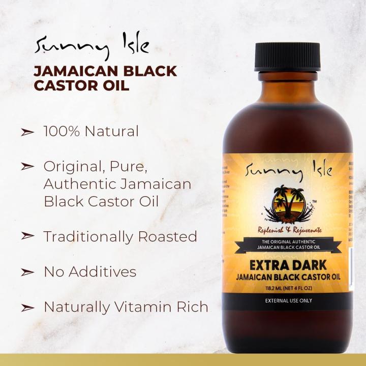 Sunny Isle, Jamaican Black Castor Oil, Extra Dark 4 oz/120 ml set of  2