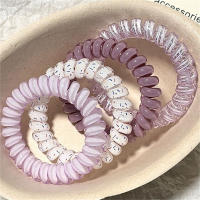 4pcs/set Elásticos Para El Cabello En Forma De Teléfono Azul Y Morado Accesorios De Cabello Lindos Y Dulces Para Mujeres - details 2