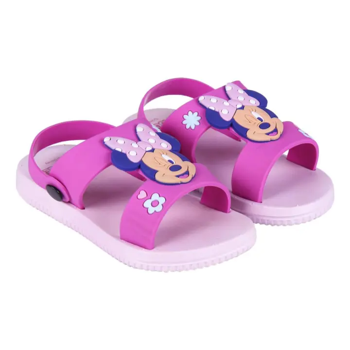 Sandalias Minnie Mouse Rosa Estampado Divertido Niña - 1