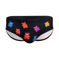 Bragas De Natación Para Hombre Briefs Estilizados Deporte Acuático Pantalones De Playa Traje De Baño Estampado Adecuado Para Surf - details 1