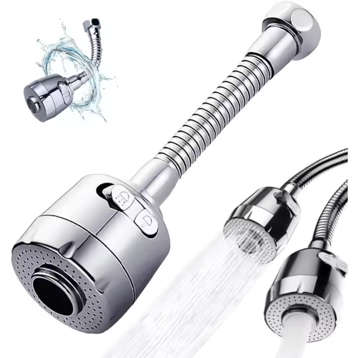 Aerador de torneira, torneira giratória de 360 ° com 2 Modos, pulverizador de filterale de Economia de Água ajustável para Cozinha E CASA DE Banho, Cabeça de Cano de torneira flexível - 1