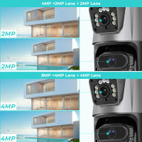 Cámara PTZ Wifi 4K 8MP HD Exterior Con Doble Pantalla Y Lente Doble Alarma De Luz De Policía Inteligente De Seguridad Doméstica Compatible Con Android Y iOS - details 2