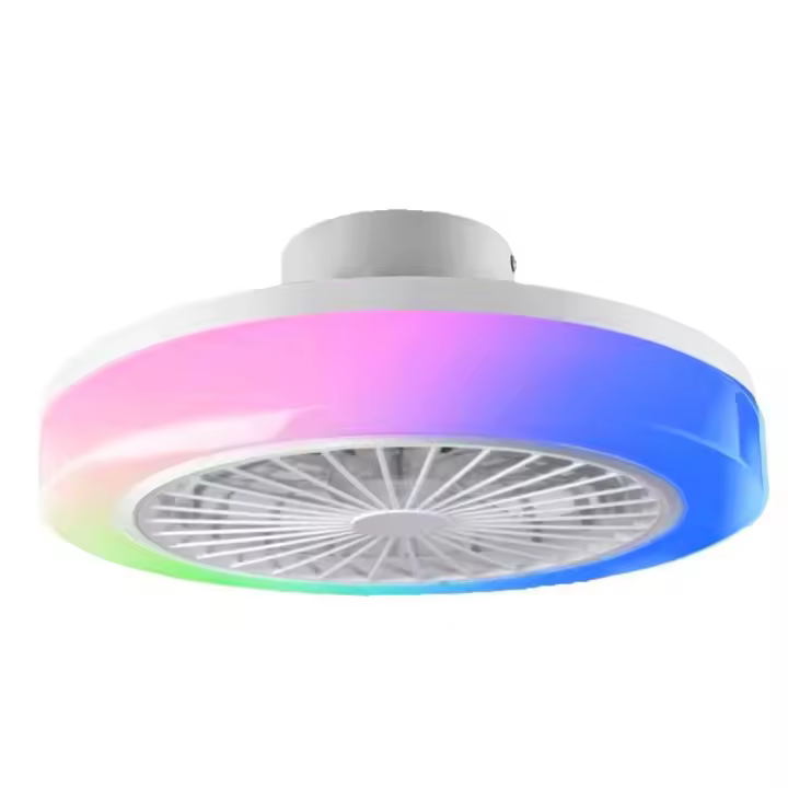 Ventilador de Techo LED Moderno, Motor DC 20W, Luz Regulable RGB 42W,   Cambio de Tres  Colores. 6 Velocidades, Control Remoto y Temporizador, Diseño Silencioso de 7 Aspas - 1