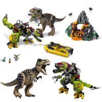 Bloques De Construcción Serie Jurassic T-Rex Vs Mecha Dinosaurio Juguete De Dinosaurio Artesanal Para Niños Regalos De Vacaciones - details 0