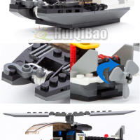 Bloques De Construcción HUIQIBAO Estación De Policía De La Ciudad Con Camión De Prisión Helicóptero Barco Y Policiales Juguete Para Niños - details 10