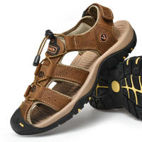 Sandalias De Verano Para Hombre En Cuero Genuino Zapatos Casuales Para Exterior Sandalias De Cuero Para Playa Zapatos Romanos Talla Grande 38-48 - details 27