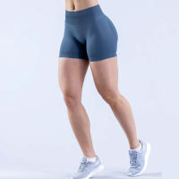 Shorts De Yoga Sin Costuras 4.5" Para Mujer Con Efecto Scrunch Y Levantamiento De Glúteos Pantalones De Gimnasio Para Correr Tejidos De Nylon Y Spandex Tallas XS a XL - details 20