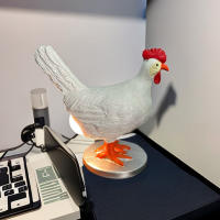 Lámpara De Mesa Creativa Con Gallo Y Huevo Cargada USB Luz Nocturna Realista Divertida Para Decoración Del Hogar - details 2