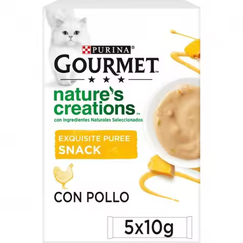 Purina Gourmet Nature´s Creations Puré Pollo Y Calabaza Gatos 55 X 10 Gr - 1
