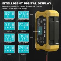Cargador De Batería Para Coche Y Motocicleta Táctil 12V 8A 10A Con Pantalla LCD Digital Reparación De Pulso Cargador Inteligente Y Rápido - details 3