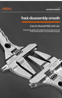 AIREAJ 5602 Llave De Mano Ajustable Para Baño Herramienta Multifuncional De Espacio Pequeño Para Quitar Tuercas De Tubo - details 7