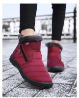 Botas De Invierno Para Mujer Impermeables Con Cremallera Botines De Invierno Botas De Nieve Con Forro De Peluche Corto - details 8
