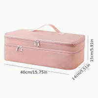 Bolsa De Almacenamiento Portátil Para Secador De Pelo Y Rizador Grande Capacidad Doble Capa Especial Para Mujeres - details 3
