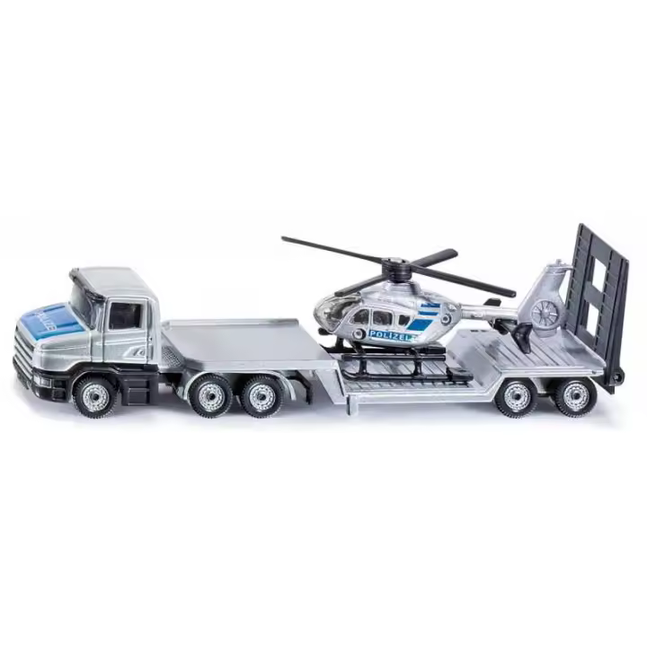 Siku Camión Remolque con Helicóptero - Juguete para Niños - Correpasillos - Desarrollo Motor - 1