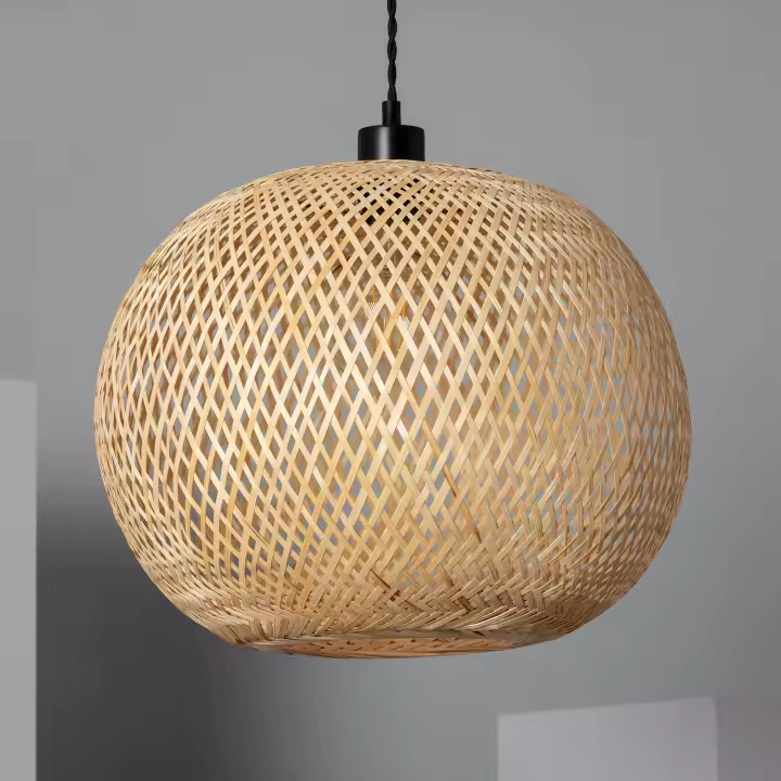 Ledkia Lámpara Colgante Bambú Llata de Diseño Único y Elegante para Interiores - 1