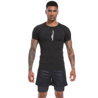Camiseta De Compresión Deportiva Para Hombre Con Estampado Secado Rápido Transpirable Guardia Contra Rasguños Top De Entrenamiento Estrecho Para El Verano - details 2