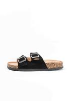 Paloma Wang sandalias mujer planas con doble hebilla metálica con suela corcho - details 18