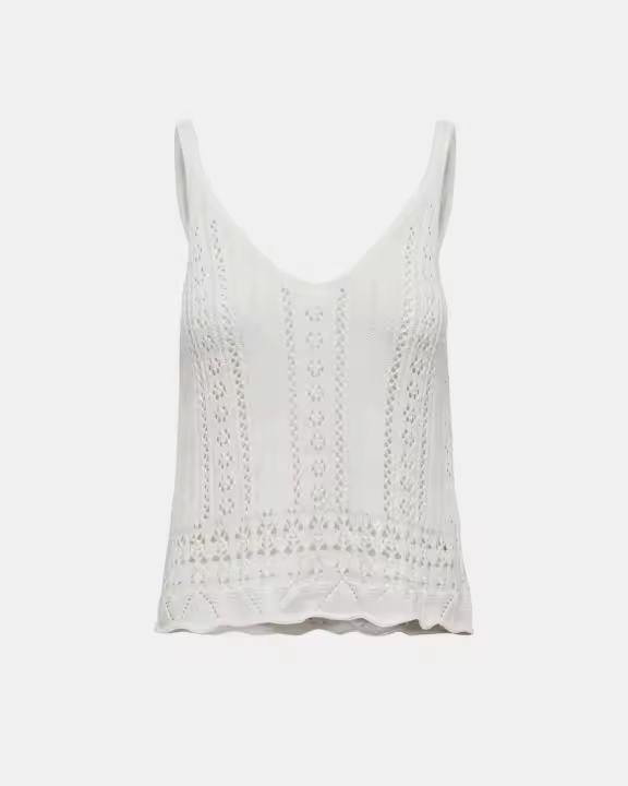 ONLY 15277573 LYZET Camisetas Top Mujer Blanco - 1